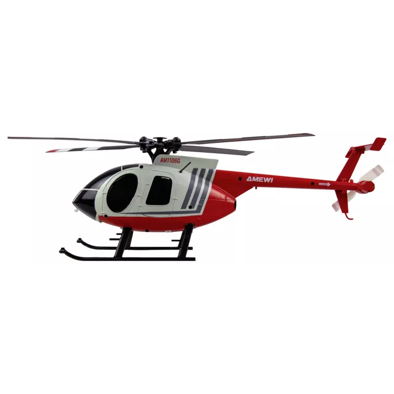 Amewi RC-helikopteri MD500 Li-Po akku 350mAh hopea/punainen (25354)
