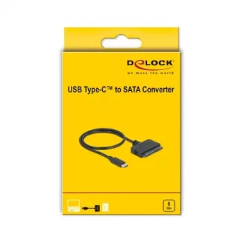 DeLOCK 63803 USB Type-C -muunnin 22-pin SATA 6 Gb/s 2,5 tuuman SSD / HDD, ASM235CM, 0,5 m