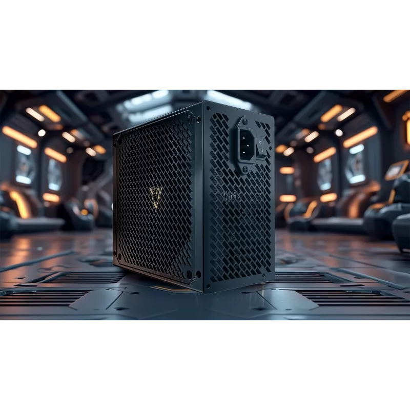 Virtalähde MODECOM VOLCANO HEX GOLD 750W, 80 PLUS Gold, ATX 3.1, modulaarinen, 14 cm tuuletin