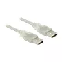 USB-kaapeli DeLOCK 83888 USB 2.0 1,5 m läpinäkyvä