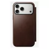 Nomad Modern Leather Folio -puhelinkotelo iPhone 17 Pro Max — ruskea, nahka, 6,3