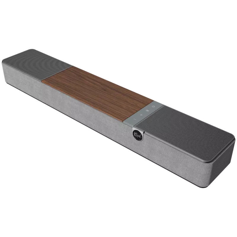 Soundbar KLIPSCH Flexus CORE 100 — 2.1 kanavaa, 100 W, sisäänrakennettu subwoofer, harmaa/pähkinä