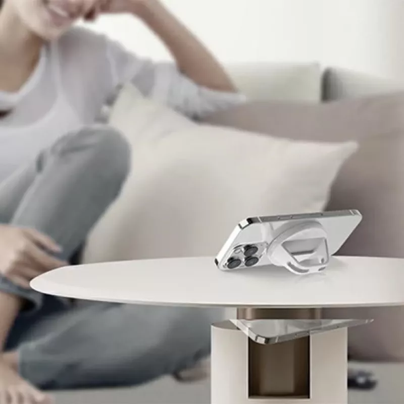 Puhelinteline SODI SIM-300 hopea MagSafe – pöytäteline MagSafe-yhteensopivalle iPhonelle