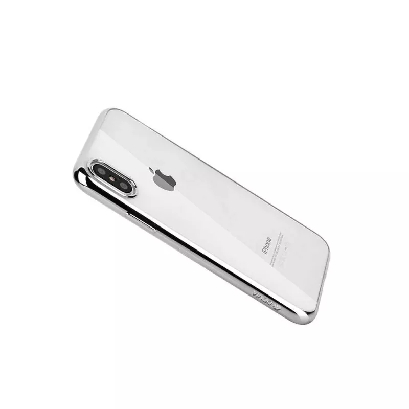 Pehmeä kotelo Devia iPhone XS Max -puhelimelle – TPU, hopea, ohut suojakotelo