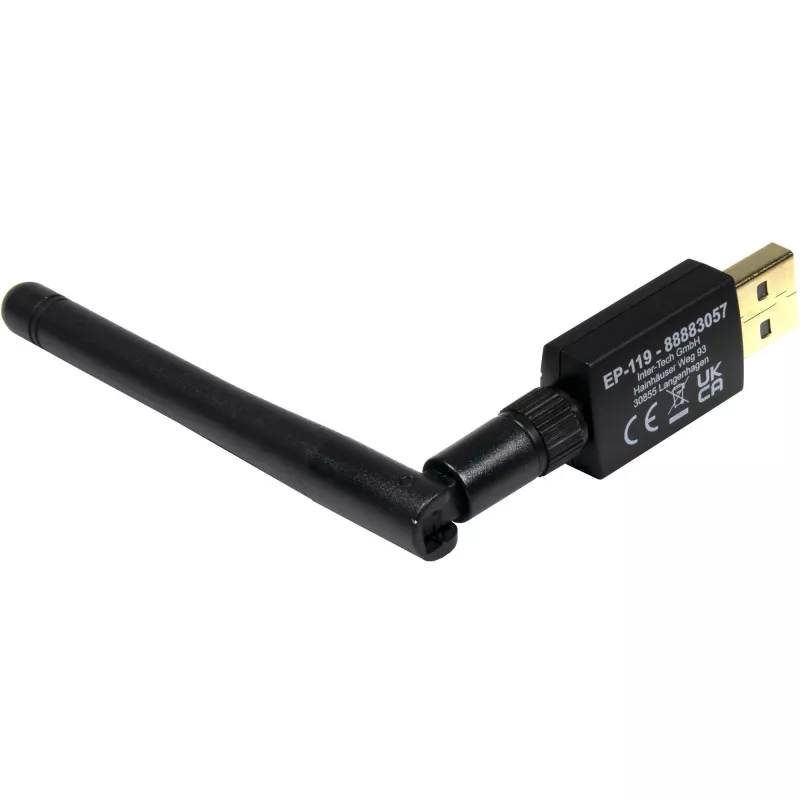 USB-WLAN-/Bluetooth-sovitin INTER-TECH EP-119, Wi-Fi 5 (802.11ac) dualband 600 Mbit/s