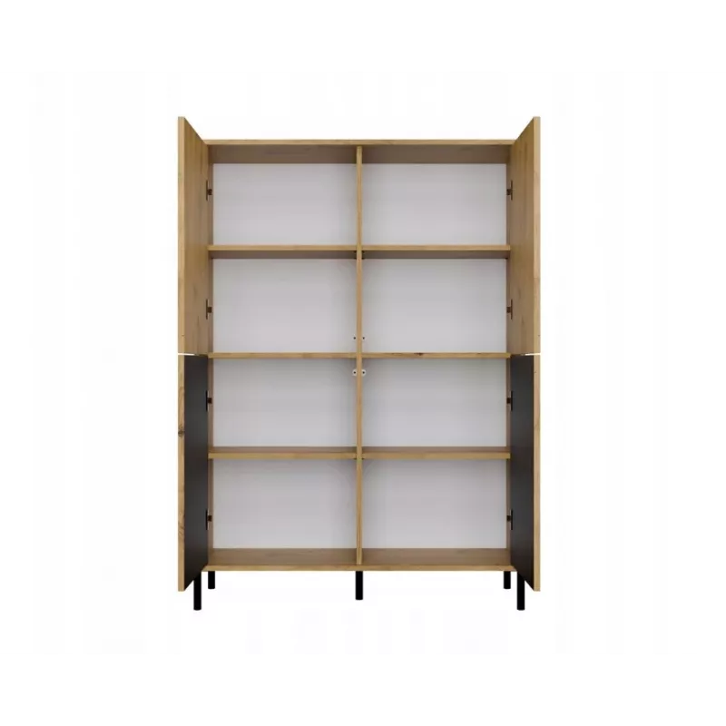 KAMARO 4DK ohut/SYVÄ tammi ARTISAN VITRIINIKAAPPI