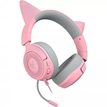 Kuulokkeet Razer Kraken Kitty V3 X — langallinen, USB Type-A, korvan yli, 20–28kHz, 1,3 m kaapeli, pinkki