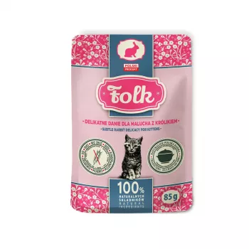 FOLK Kitten herkkä kanidelikatessi - märkäruoka kissoille - 85 g