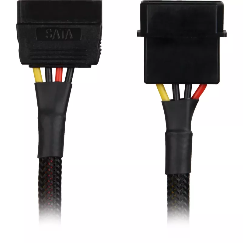 SATA-virtasovitinkaapeli Sharkoon 15 cm — sovitin SATA-virtaliittimille