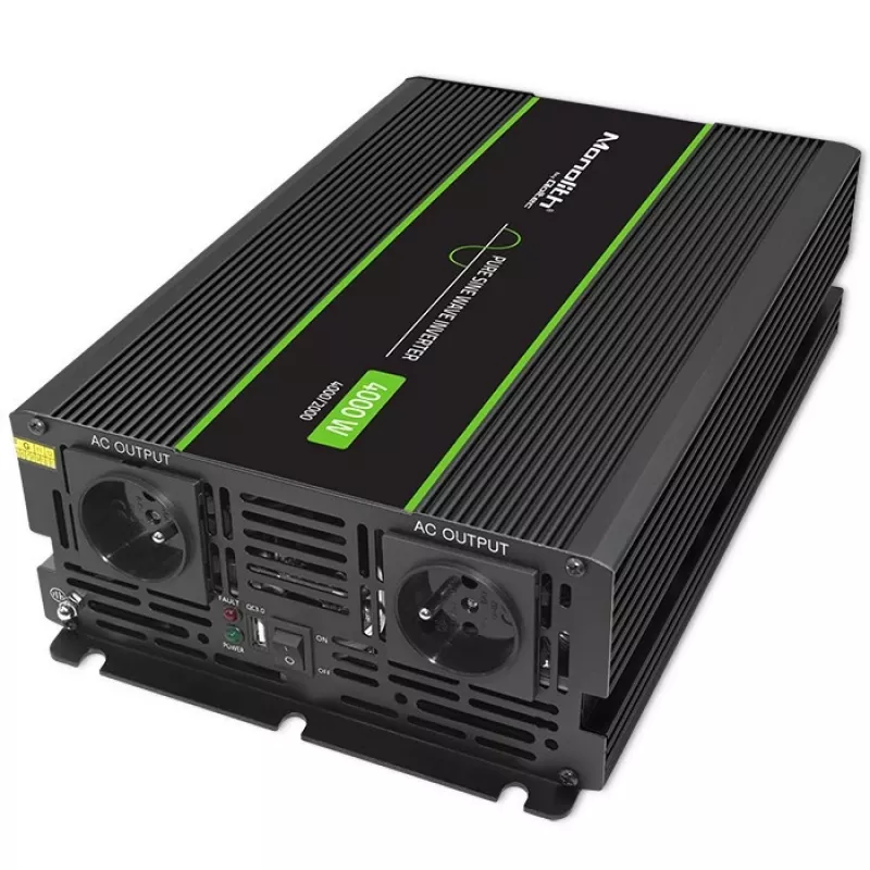 Qoltec Monolith virtasovitin/-muunnin auto 4000 W musta