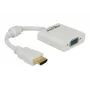 Delock-sovitin HDMI-A uros > VGA naaras - videosovitin - HDMI uros - HD-15 (VGA) naaras - valkoinen (65346)