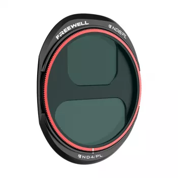 Hybridi-ND8/PL-suodatin Freewell DJI Mavic 4 Pro -kameraan — harmaasuodatin 3 aukkoa ympyräpolarisaattorilla