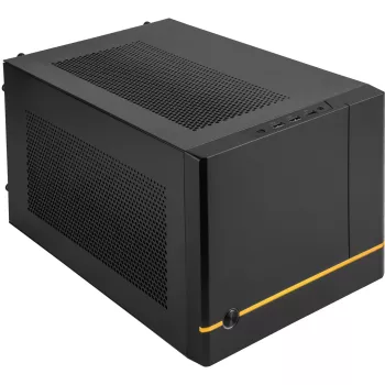 SilverStone SUGO SG14B - tornikotelo - Mini-DTX - ilman virtalähdettä (ATX / PS/2) - musta - USB/ääni (SST-SG14B)