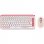 Logitech POP Icon Combo - näppäimistö-hiiri-sarja - langaton - Bluetooth LE - QWERTY - US International - rosé, Off-White (920-013142)