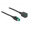 Virtalähdöllinen USB-jatkokaapeli DeLOCK 85980 12 V 1 m