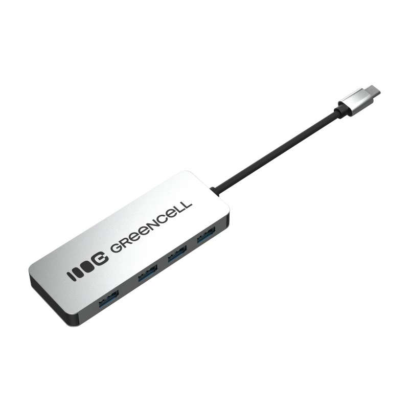 USB-keskitin Green Cell HUB-GC-C4A — 4-porttinen USB-C 3.0 -keskitin