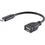 USB-kaapeli S/CONN 13-20015 USB 2.0 0,12 m USB-C USB-A musta