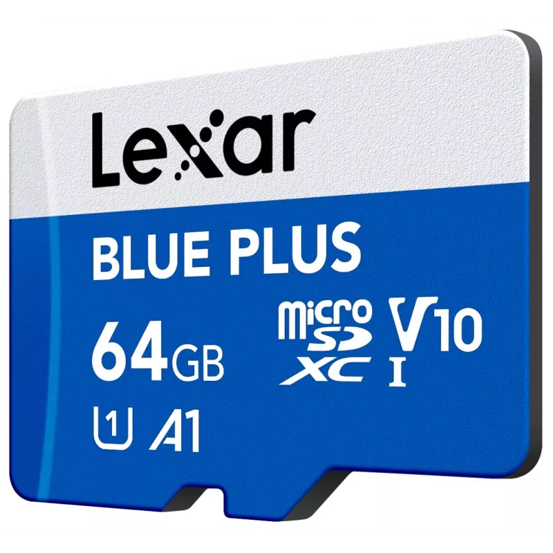 MicroSDXC-muistikortti Lexar BLUE PLUS 64 GB UHS-I 100 MB/s U1 V10 (sininen)