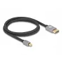 DeLOCK Mini DisplayPort - DisplayPort -kaapeli 8K 60 Hz 1 m harmaa metalli ilman lukitusta