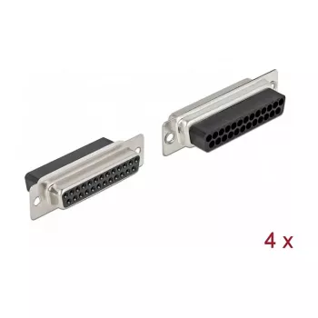 Jatkoliitin D-Sub 25 pin DeLOCK 66721 musta hopea