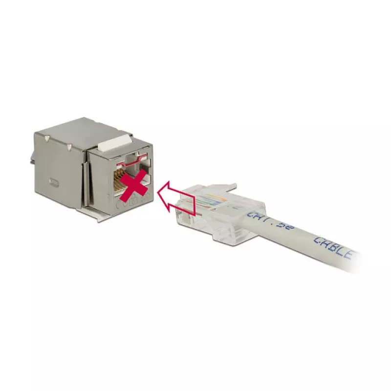 Delock 86404 Keystone-moduuli RJ45 Secure Cat.6 - LSA, valkoinen