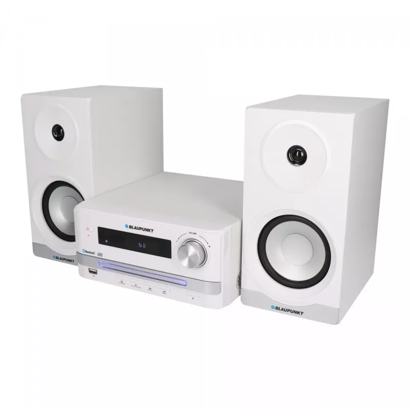 Kotiaudiomikrojärjestelmä BLAUPUNKT MS16BT 15 W, CD/USB/MP3, Bluetooth, FM RDS, valkoinen