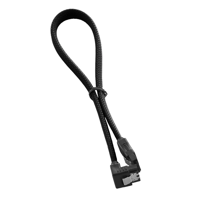CableMod ModMesh SATA-3 -kaapeli kulmaliittimellä 30 cm - musta
