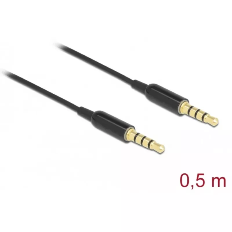 Audiokaapeli DeLOCK 66075 0,5 m 3,5 mm musta