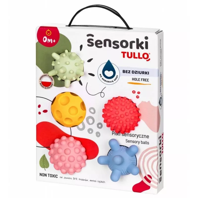 TULLO sensoriset pallot ilman reikiä pastelli, 5 kpl