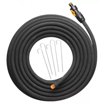 Puutarhaletku Fiskars 1025935 — kumi, 15 m, maanpäällinen, UV-kestävä, musta, 39 mm Ø