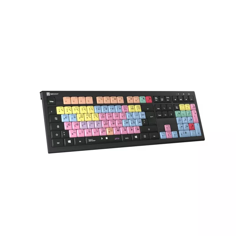 Logickeyboard ASTRA 2 USB AZERTY englanti musta täysikokoinen näppäimistö