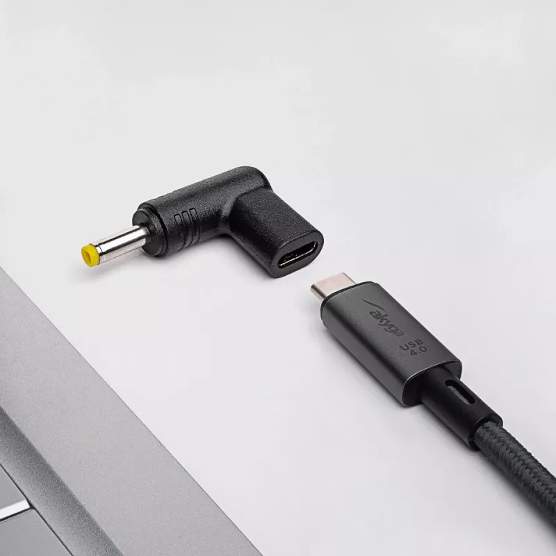 Akyga AK-ND-C04 lataussovitin USB-C–DC 4,0 x 1,7 mm kannettaviin, 18,5–20 V, 100 W, Lenovolle