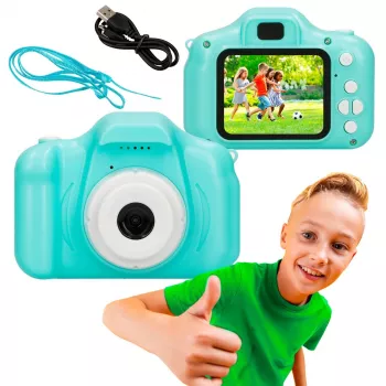 Extralink lastenkamera H20 sininen, 1080p 30fps, 2.0 tuuman näyttö