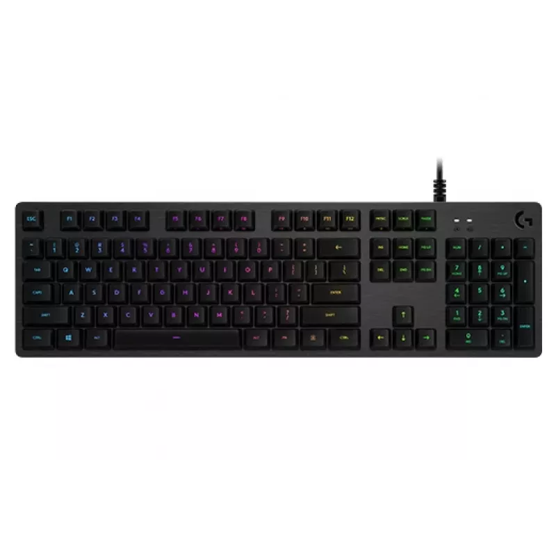 Logitech Gaming G512 - näppäimistö - taustavalo - USB - QWERTY - espanja - kytkimet: GX Brown Tactile - hiili
