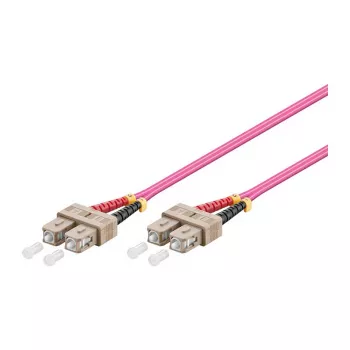 GoodConnections kuitu-verkkokaapeli Duplex OM4 (Multimode, 50/125) SC/SC, LSZH, käännettävä polariteetti, 0,5 m,