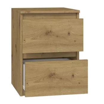 Yöpöytä Top e shop M2 ARTISAN, 2 laatikkoa, tammipuu, 300×300×400 mm