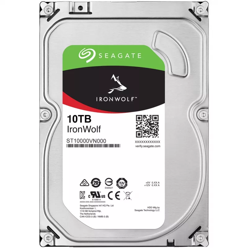 Seagate IronWolf ST10000VN000 sisäinen kiintolevy 10 TB 7200 RPM 256 MB 3,5 inch Serial ATA III
