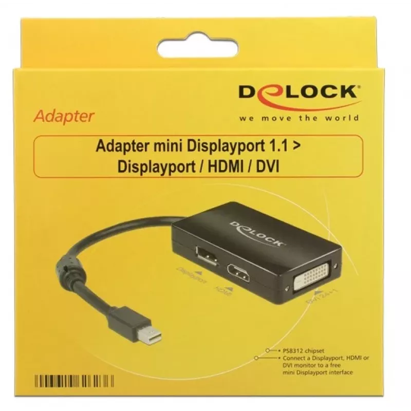 Kaapeli DeLOCK 0,16 m DisplayPort HDMI DVI Mini DisplayPort