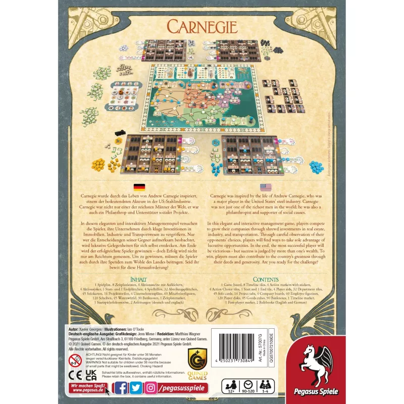 Pegasus Spiele Carnegie lautapeli talous