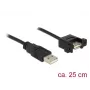 USB-kaapeli DeLOCK 85462 USB 2.0 0,25 m musta
