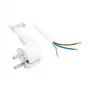 Virtakaapeli suojakosketinpistoke tyyppi E+F (CEE 7/7, kulma) - kuoritut päät, valkoinen, 1,00 mm², 3 m, Good Connections® (P0185-W030)