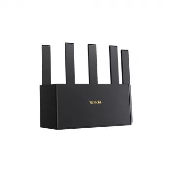 WLAN-reititin TENDA TE3L Wi‑Fi 7 (IEEE 802.11ax), 3x Gigabit-LAN, 1x WAN, 512 MB RAM, VLAN, NAT, WPA, musta