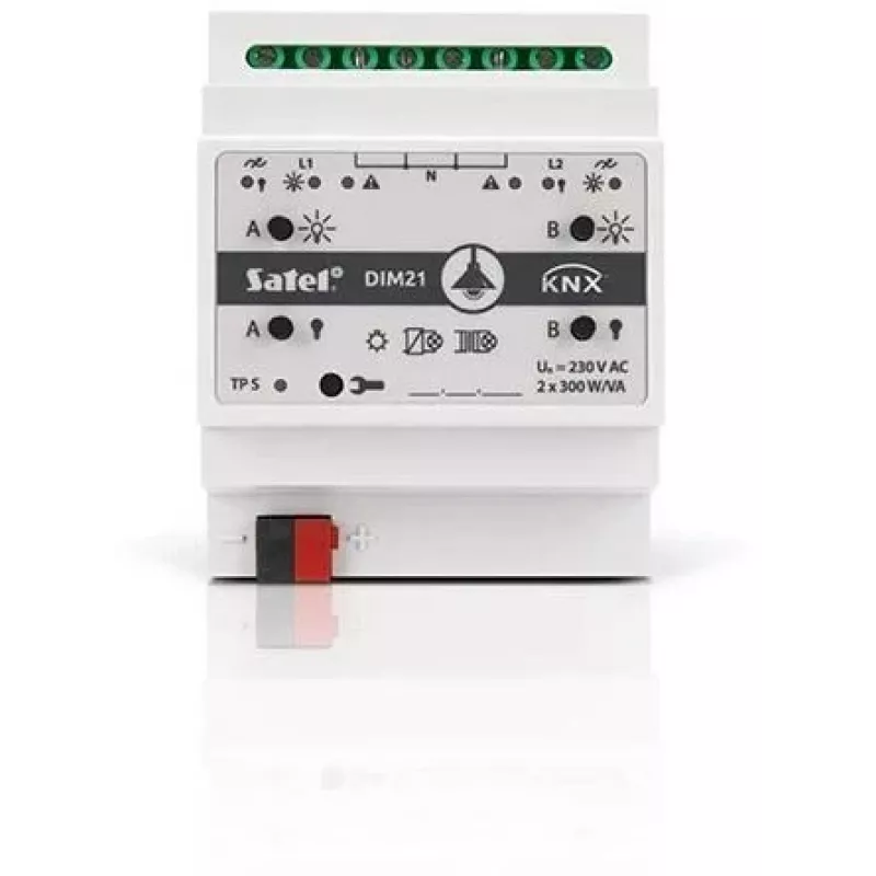 Satel KNX-DIM21 Smart-Home-toimilaite DIN-kiskohimmennin