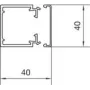 Hager LF4004007035 2 m PVC-kaapelikourujärjestelmä (LF4004007035)