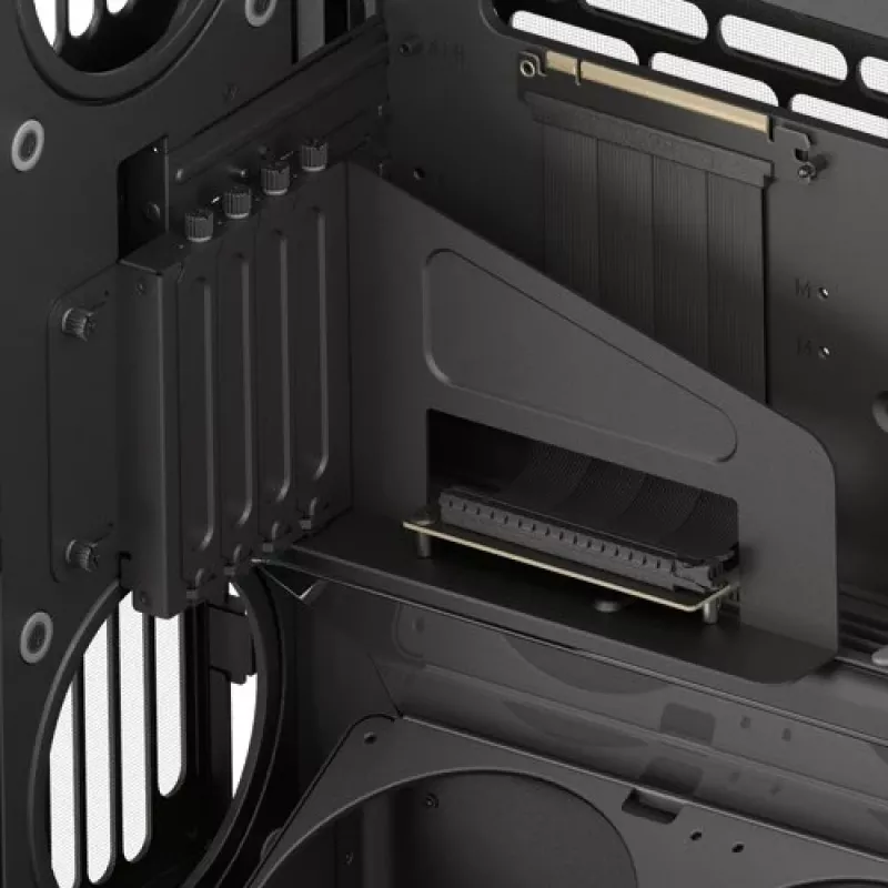 HAVN HS 420 VGPU PC-kotelo, Midi-Tower, E-ATX, karkaistu lasi, PCIe-5.0-riser-kaapeli - musta