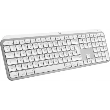 Logitech MX Keys S for Mac näppäimistö toimisto RF Wireless + Bluetooth QWERTZ saksa alumiini valkoinen