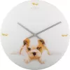 NeXtime kello 8136 Puppy, Ø43 cm, seinäkello, valkoinen/beige
