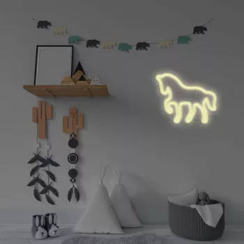LED-neonvalo MANTA SNL103WH – hevosaihe, valkoinen