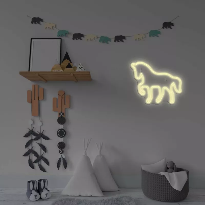 LED-neonvalo MANTA SNL103WH – hevosaihe, valkoinen