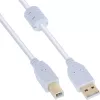 Microconnect USBAB2WF USB-kaapeli USB 2.0 2 m USB A USB B valkoinen